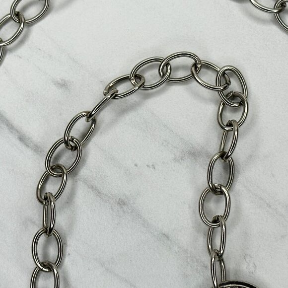 George Washington Coin Silver Tone Metal Chain Link Belt OS One Size - Picture 11 of 11